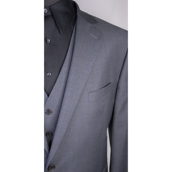 Ralph Lauren 2-Pcs Blazer / Vest Set Jacket Coat Solid Gray Sz 48R Two Button - Picture 9 of 16